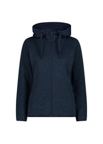 Fleecejacke CMP Jacquard Knitted Jacket Fix Hood Damen (Gr 44 |blau)