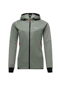 Fleecejacke Salewa Sella Crevasse Hooded Jacket Damen (Gr 38 |oliv/grau)