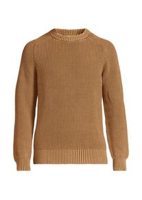 LANDS' END DRIFTER Pullover im Shaker-Rippstrick, Herren,  Beige, Baumwolle, by Lands' End