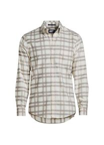 LANDS' END CLASSIC FIT. B&uuml;gelfreies Twillhemd, Herren,  Grau, Baumwolle, by Lands' End