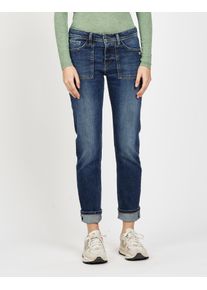 Gang Damen Boyfriend-Jeans "94NICA WORKER"celtic midblau, casual, Gr. 27, Denim/Jeans, Obermaterial: 98% Baumwolle, 2% Elasthan, Jeans, cooler,