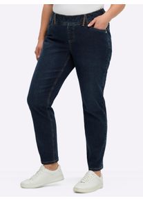 sheego Große Größen Jeans schmal, mit Dehnbund hinten, dark blue, Größe 52 - Damen