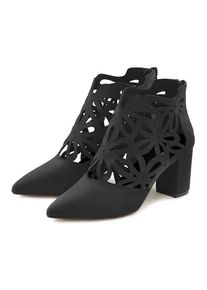 Lascana High-Heel-Stiefelette schwarz Gr. 36 für Damen. Mit Spitze
