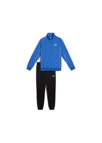 Puma Herren Trainingsanzug "POLY PIPING SUIT"mountain blau, sportlich, Gr. L, bedruckt, Trikot, Obermaterial: 100% Polyester, Sportanzüge