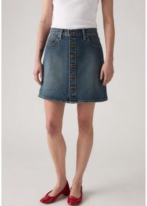 Levi's LEVI'S Damen Jeansrock "RETRO BUTTON FRON"eight track skirt, casual, Gr. 30, Denim/Jeans, Obermaterial: 100% Baumwolle, Röcke, leicht ausgestellt