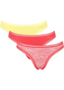 Sloggi Damen Slip "GO Crush String C3P", Gr. XL15, multiple colours, Single Jersey, Obermaterial: 95% Baumwolle, 5% Elasthan, Unterhosen, mit