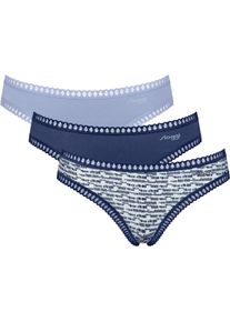 Sloggi Damen Slip "GO Crush Mini C3P", Gr. XL3, multiple colours, Single Jersey, Obermaterial: 95% Baumwolle, 5% Elasthan, unifarben, gemustert,