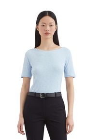 Marc O'Polo MARC O'POLO Damen T-Shirt "aus softem Slub-Jersey"smooth sky, Basic, Gr. M, unifarben, Obermaterial: 100% Baumwolle, Shirts