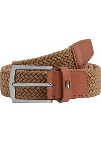 Tommy Hilfiger Damen Flechtgürtel "DENTON ELASTIC"rooted braun, casual, Gr. 95, unifarben, Web, Kunstfaser, Gürtel, Größenverstellbar