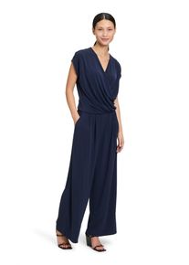 Vera Mont Damen Overall "Vera Mont Jumpsuit in 7/8 Länge", blau, casual, Gr. 46, Obermaterial: 95% Polyester, 5% Elasthan., Overalls, Muster