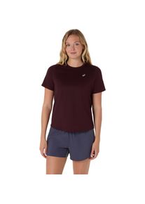 asics Damen Laufshirt "asics CORE SS TOP"schwarz currant, sportlich, Gr. L, Obermaterial: 100% Polyester, Shirts