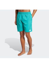 Herren Badeshorts "ESS SH 8IN"pure teal, weiß, sportlich, Gr. XL, adidas Performance, Obermaterial: 100% Polyester, Badehosen
