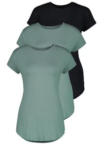 alife and kickin ALIFE & KICKIN Damen T-Shirt "Damen AriAK"alpine frost, schwarz, Gr. XS, 95% Viskose 5% Elastan, Shirts