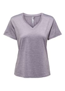 Only Play Damen Trainingsshirt "ONPCORE LIFE VN SS REG TEE NOOS"gray ridge detail:melange, sportlich, Gr. M, meliert, Single Jersey, Obermaterial: