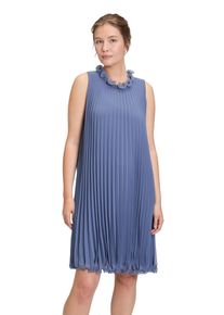 Vera Mont Damen Cocktailkleid "Vera Mont Cocktailkleid mit Plissee"tansanit blau, elegant, Gr. 44, Netz, Obermaterial: 100% Polyester. Futter: 100%