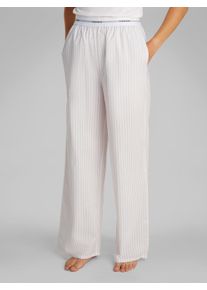 Damen Homewearhose "LOGO WB POPLIN PANT", Calvin Klein Underwear, Gr. Ssteady stripe pelican, Popeline, Obermaterial: 100% Baumwolle, gestreift,