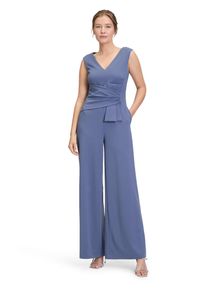 Vera Mont Damen Overall "Vera Mont Jumpsuit mit weitem Bein"tansanit blau, elegant, Gr. 38, Cru00eape, Obermaterial: 95% Polyester, 5% Elasthan.