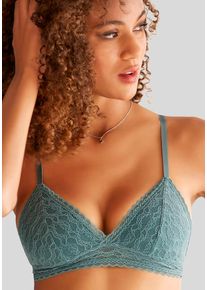 s.Oliver Bralette 'Clarissse' blau Gr. 42 für Damen. Ohne Bügel. Sehr Schmal