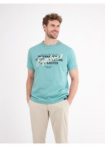 Lerros Herren T-Shirt "Lerros Herren Jersey T-Shirt mit Brustprint"coastal blau, Gr. XL, 100% Baumwolle, Shirts