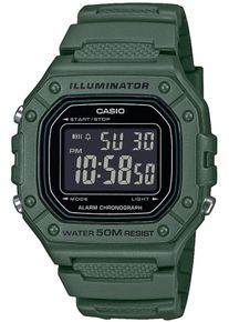 Herren Chronographgrün, CASIO TIMELESS COLLECTION, Armbanduhren, Quarzuhr, Armbanduhr, Herrenuhr,Digitaluhr, Resinarmband,Stoppfunktion