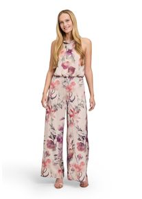 Vera Mont Damen Overall "Vera Mont Jumpsuit mit Blumenprint"cream, dunkelrot, festlich, Gr. 38, Satin, Obermaterial: 100% Polyester. Futter: 100%