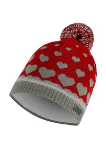 P.A.C. Muzi Reflective Pom Beanie Mütze Kinder (Gr One Size |grau/rot)