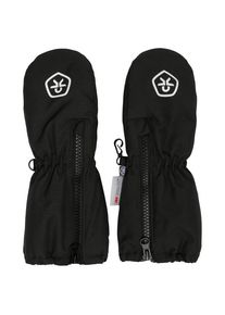 Color Kids Mittens Long with Zipper Handschuhe Kinder (Gr 0-1 Years |schwarz |wasserdicht)