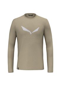 Salewa Solidlogo Dry L/S Tee Longsleeve Men (Größe M |beige)
