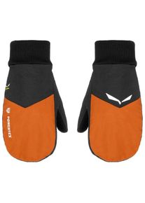 Salewa PTX/TWR Mitten Handschuhe Kinder (Gr 140 |orange/schwarz |wasserdicht)