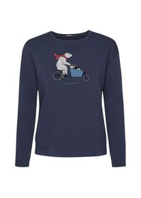 Greenbomb Bike Cargo Bear Canty Pullover Cotton Pullover Damen (Gr S |blau)
