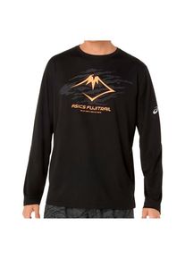 Laufshirt asics Fujitrail Logo L/S Top Herren (Gr L |schwarz)