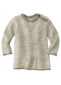 Woll- & Merinopullover Disana Melange-Pullover Kinder (Gr 62/68 |grau/beige)