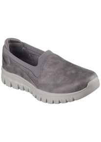 Skechers Damen Slip-On Sneaker "GRACEFUL", Gr. 41, grau, Lederimitat, unifarben, casual, Schuhe, Slipper, Freizeitschuh, Halbschuh in veganer