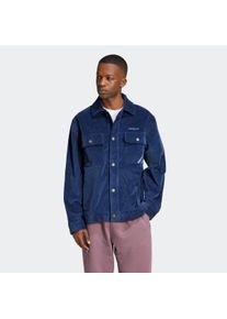 Herren Cordjacke "JACKET", blau, sportlich, Gr. L, adidas originals, Obermaterial: 97% Baumwolle, 3% Elasthan, Jacken