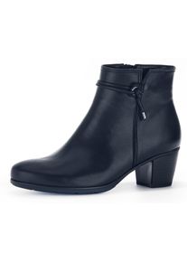 Gabor Damen Stiefelette, Gr. 44, blau, Kalbsleder, unifarben, klassisch, Schuhe, Trichterabsatz, Ankleboots mit Hovercraft Luftkammer-Laufsohle