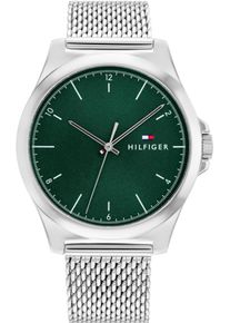 Tommy Hilfiger Herren Quarzuhr "NORRIS", silber, Armbanduhren, Armbanduhr, Herrenuhr, analog, Edelstahlarmband