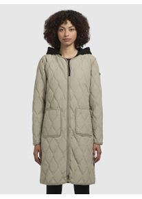 Khujo Damen Steppmantel "TARJA", grün, casual, Gr. S, unifarben, Web, 78% Nylon, 22% Baumwolle, Mäntel
