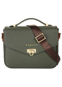 Bugatti Damen Umhängetasche "ELLA", grün, Kunstfaser, unifarben, leicht glänzend, Taschen