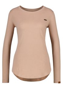 alife and kickin ALIFE & KICKIN Damen Langarmshirt "Damen LeaAK A", grau, Gr. S, 60% Baumwolle 40% Polyester, Shirts, Figurnah geschnittenes Longsleeve Shirt mit