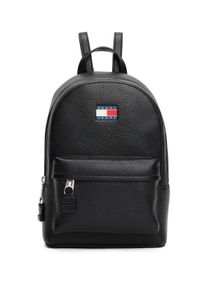 Tommy Jeans Cityrucksack "TJW MUST BACKPACK", schwarz, Lederimitat, casual, Rucksäcke, Damen Freizeitrucksack mit Logoschrifzug