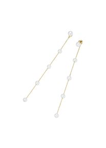 Damen Paar Ohrhänger "mit Süßwasser-Perlen, Silber 925", Silber 925 (Sterlingsilber), gold, Giorgio Martello MILANO, Silber 925 (Sterlingsilber),