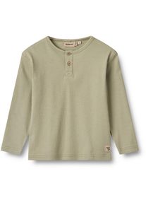 Wheat Jungen Langarmshirt "Wheat T-Shirt Langarmshirt Morris"grün tea, Gr. 128, 95% Bio-Baumwolle, 5% Elastan, Shirts
