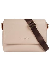 Bugatti Damen Umhängetasche "ELLA", beige, Kunstfaser, unifarben, leicht glänzend, Taschen