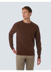 NO EXCESS Herren Rundhalspullover "NO EXCESS Chenillo-Crewneck-Pullover", braun, Gr. L, 63% Polyester, 37% Baumwolle, Pullover