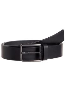 Calvin Klein Damen Ledergürtel "WARMTH 35MM", schwarz, casual, Gr. 115, unifarben, Rindsleder, Gürtel, mit Logoprägung