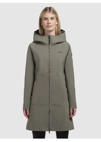 Khujo Damen Regenmantel "SANNI", grün, casual, Gr. S, unifarben, Web, 100% Polyester, Mäntel