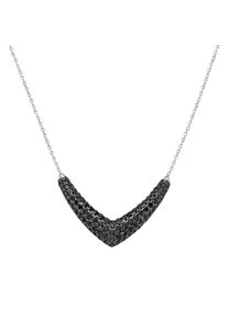 Damen Collier "mit Zirkonia oder Spinell, Silber 925", 45cm, Silber 925 (Sterlingsilber), schwarz, Giorgio Martello MILANO, Silber 925