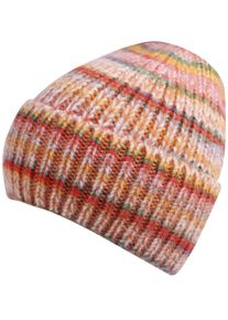 Damen Beanie, orange, casual,feminin,modisch,sportlich, Capelli New York, meliert, gestreift, mehrfarbig, gemustert, Strick, Strick, Materialmix,