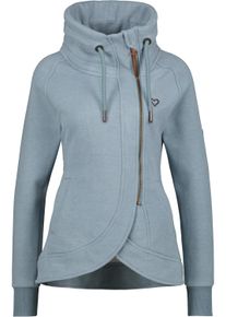 alife and kickin ALIFE & KICKIN Damen Sweatjacke "Damen MerylAK A", blau, Gr. XS, 50% Baumwolle 50% Polyester, Sweatjacken