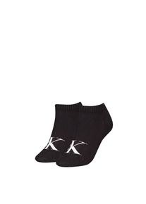 Damen Sneakersocken "CKJ WOMEN SNEAKER 2P MONOGRAM", Calvin Klein Jeans, Gr. 39, schwarz, Obermaterial: 73% Baumwolle, 26% Polyester, 1% Elasthan,